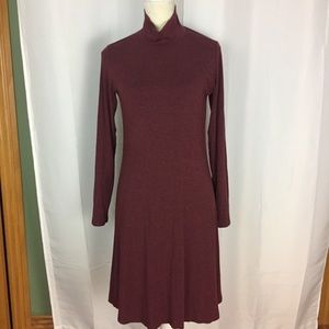 Soft Surroundings Wine Long Sleeve Dress